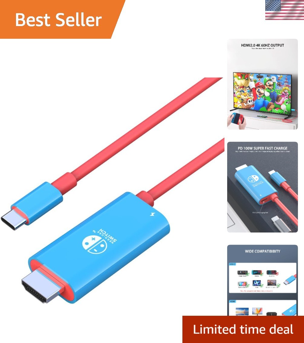 Versatile 4K 60Hz USB C to HDMI - Dual Function Cable for Gaming & Streaming