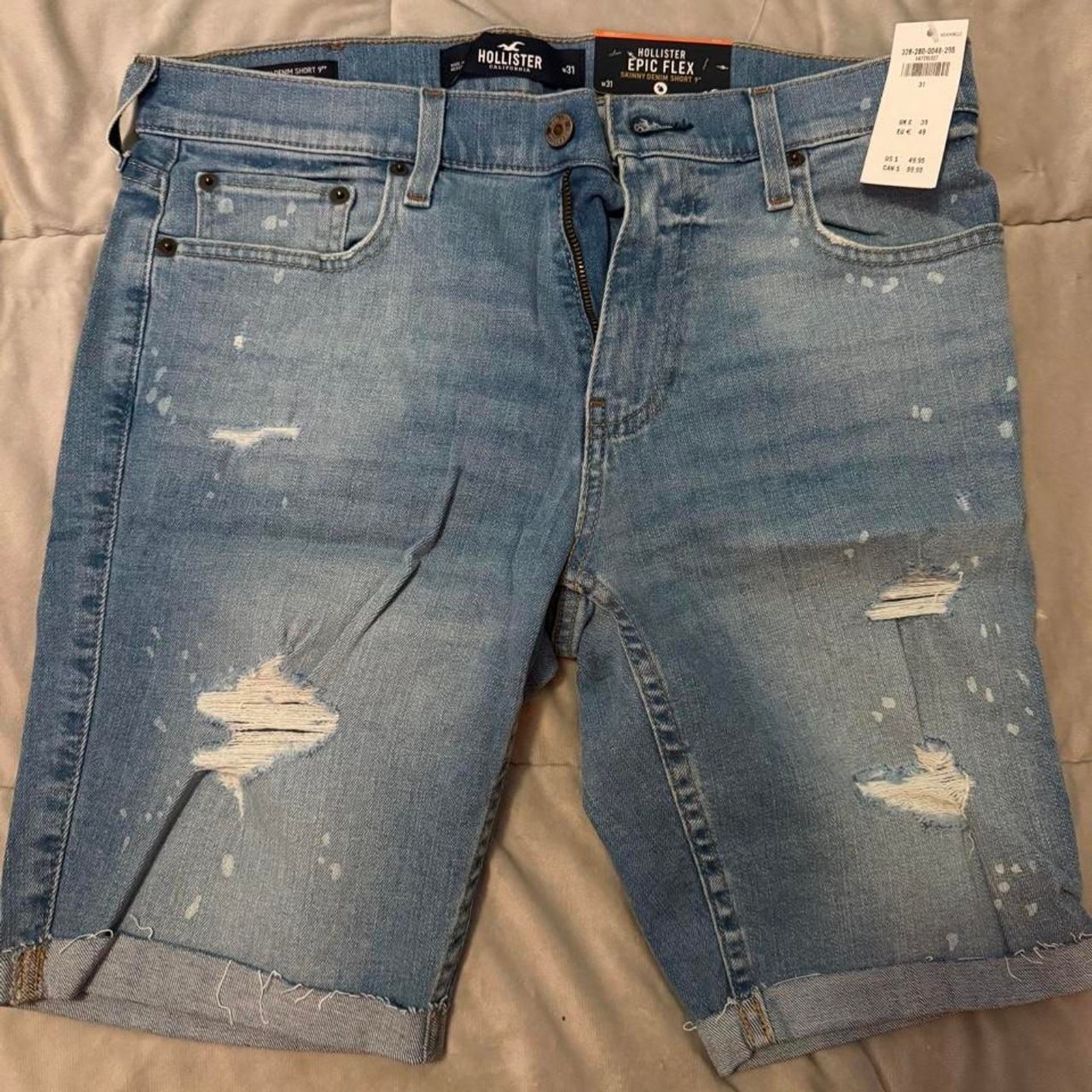 Hollister-co Men\'s Blue Shorts Hollister-co Men\'s Blue Shorts