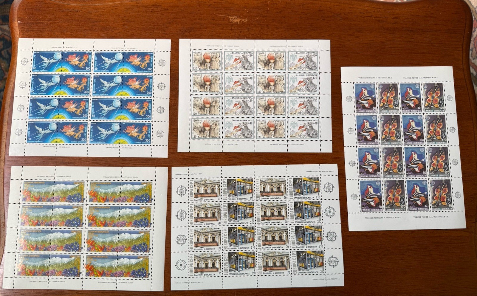 Greece Mint Nhog Europa Panes $350 +CV - Fresh Stamps 1657, 1678,1715,1873,1935 Greece Mint Nhog Europa Panes $350 +CV - Fresh Stamps 1657, 1678,1715,1873,1935
