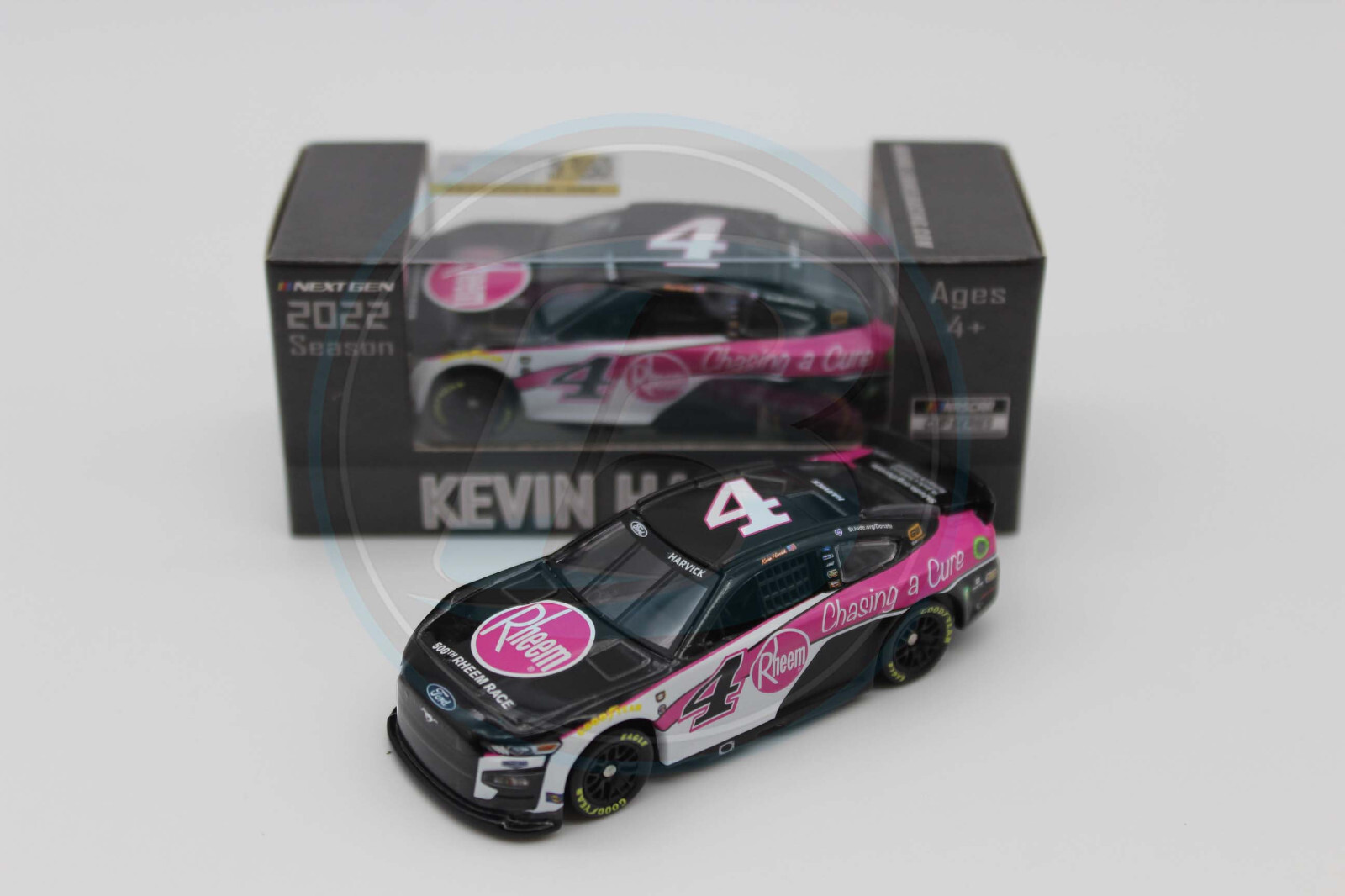 NASCAR 2022 KEVIN HARVICK #4 CHASING A CURE PINK RHEEM 1/64 CAR NASCAR 2022 KEVIN HARVICK #4 CHASING A CURE PINK RHEEM 1/64 CAR