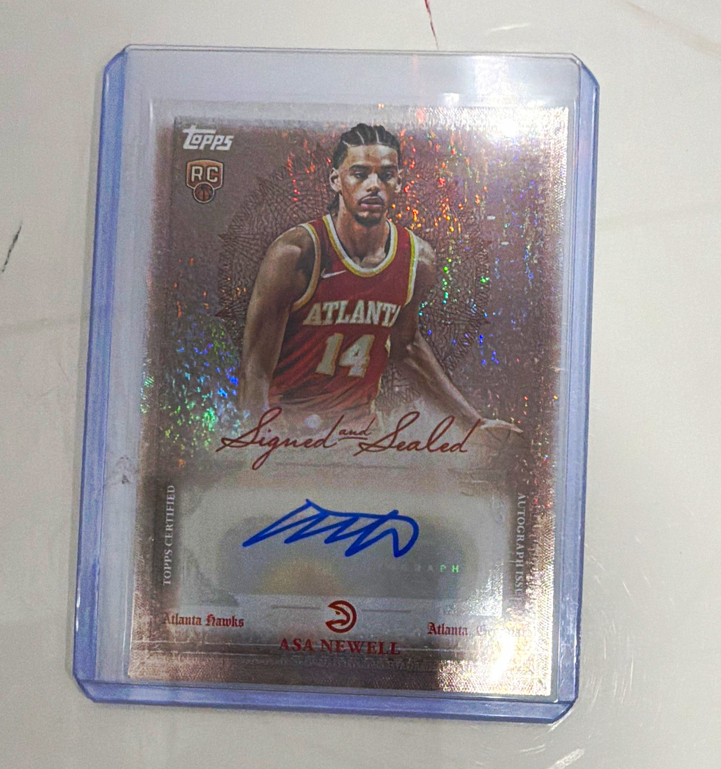 Topps 2024-25 Asa Newell RC Auto Signed and Sealed #BSI-AN Atlanta Hawks Topps 2024-25 Asa Newell RC Auto Signed and Sealed #BSI-AN Atlanta Hawks
