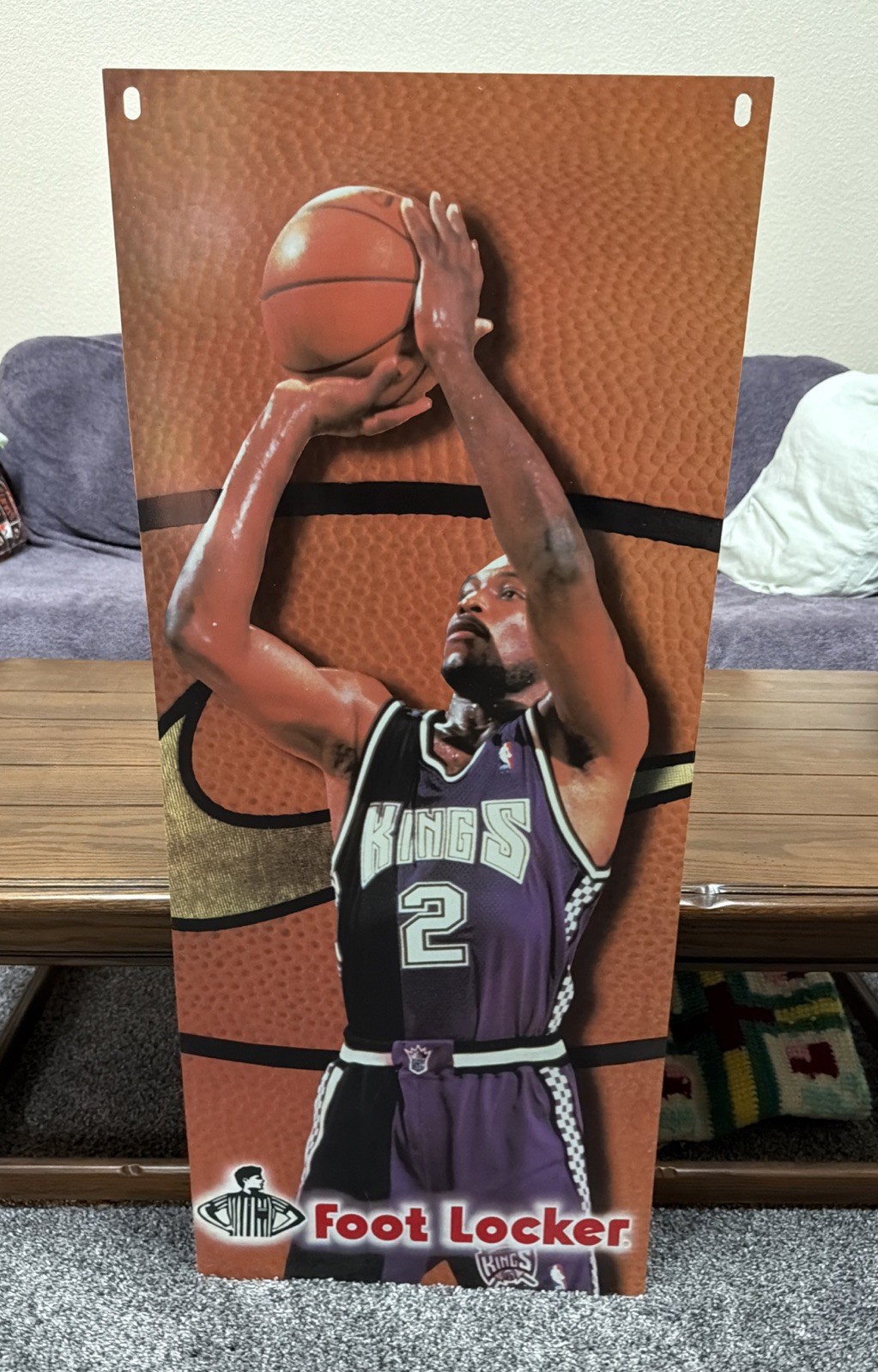 VTG 90s Foot Locker Sacramento Kings Mitch Richmond Plastic Retail Sign RARE 38”