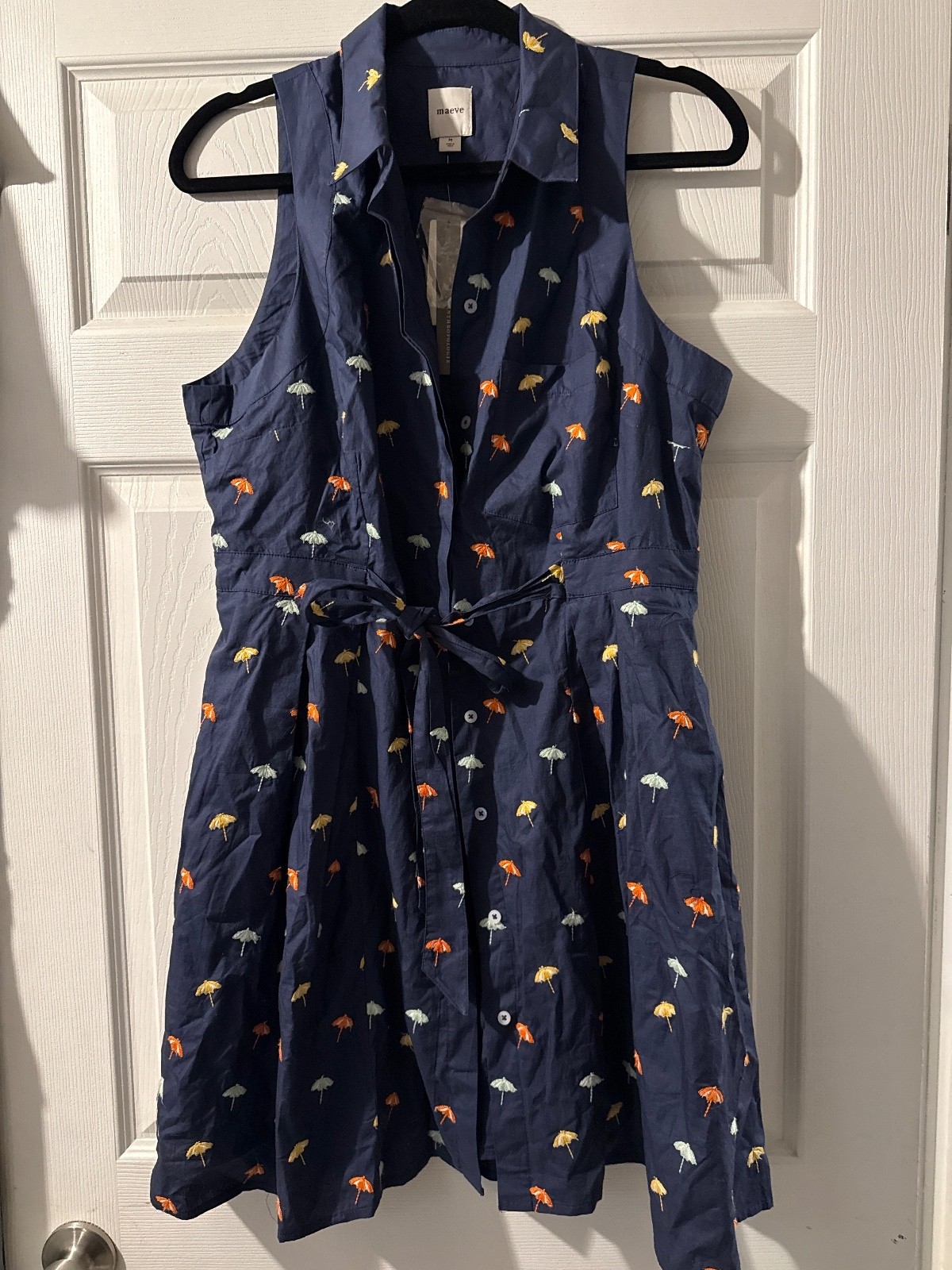 Anthropologie Maeve sleeveless mini shirt dress