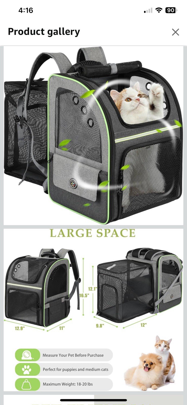 Cat Carrier Backpack Large Cat Backpack Carrier Soft Expandable Airline Approved
