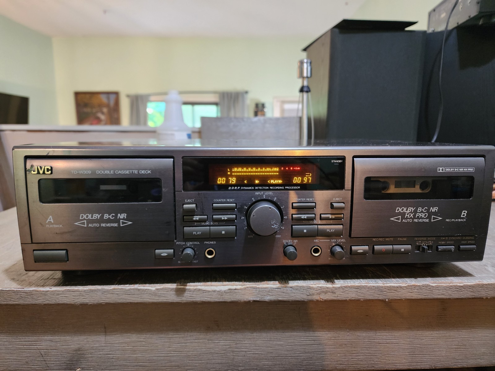 JVC TD-W309 Dual Double Cassette Deck Player Vintage Stereo Untested