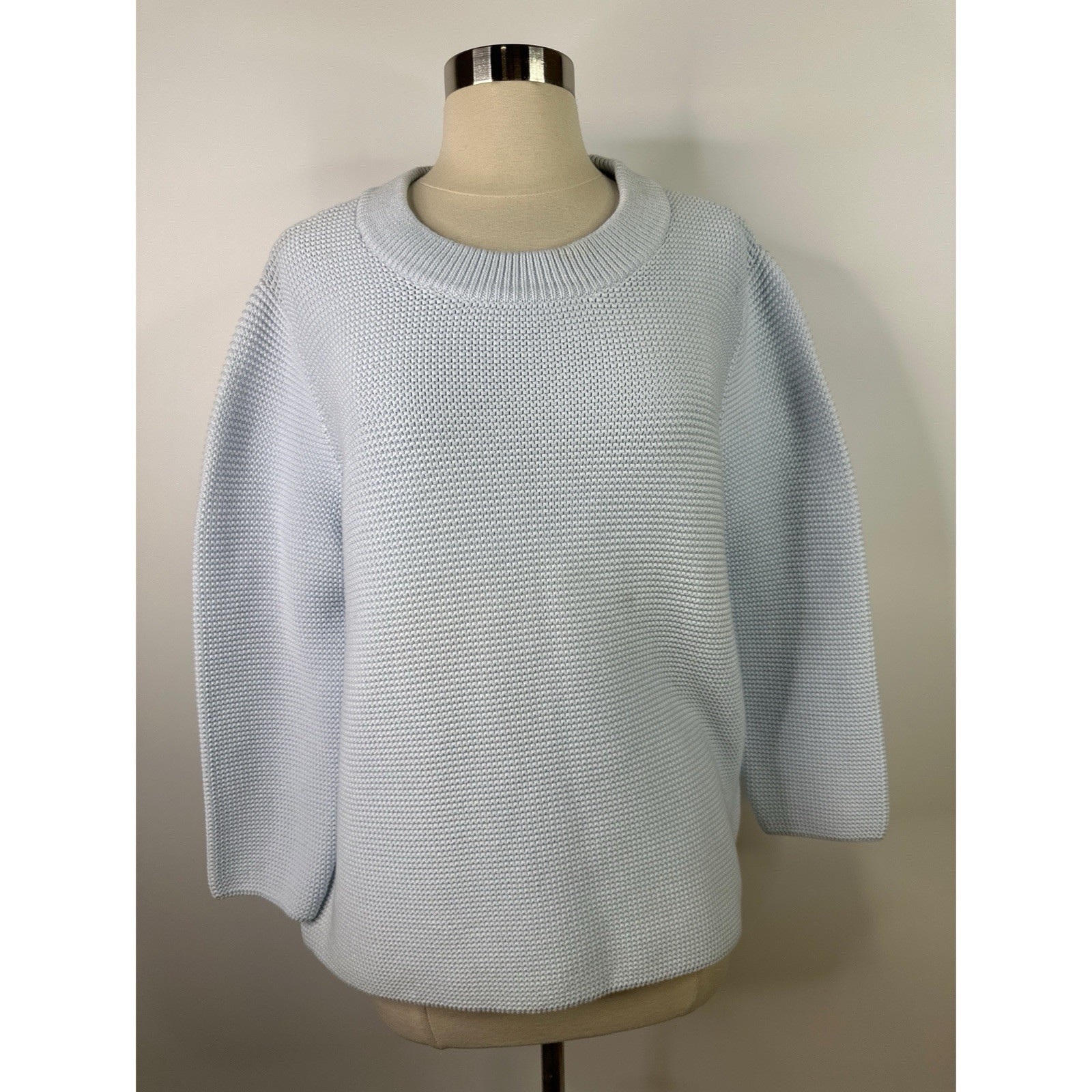 COS 100% Cotton Crew Neck Classic Chunky Knit Women’s Sweater Size L