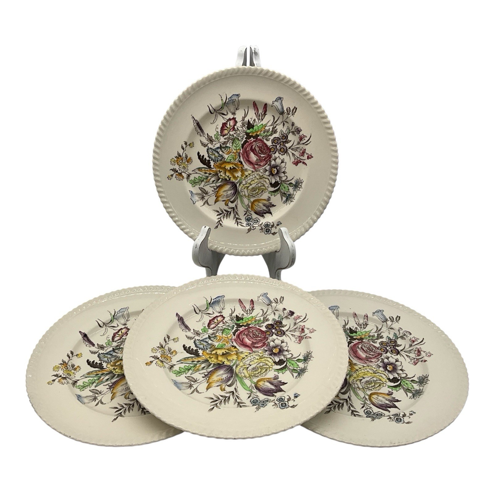 Windsor Ware Garden Bouquet Johnson Brothers England 10” Dinner Plate Set (4) Windsor Ware Garden Bouquet Johnson Brothers England 10” Dinner Plate Set (4)