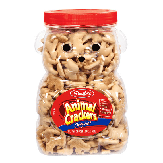 Stauffer\'s Original Animal Crackers, 24 oz Resealable Family Size Bear Jug... Stauffer\'s Original Animal Crackers, 24 oz Resealable Family Size Bear Jug...