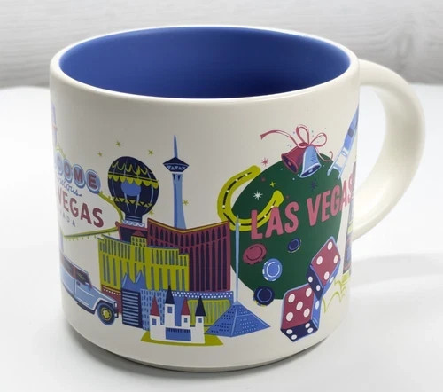 Starbucks Discovery Series Las Vegas Ceramic Coffee Tea Cup Mug 14 oz NEW