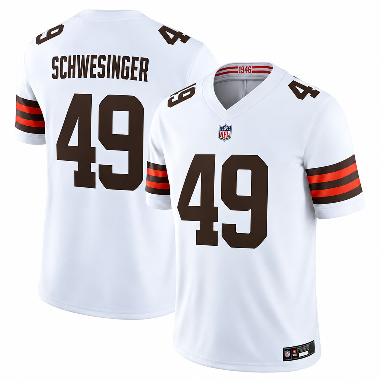 NWT Men's #49 Carson Schwesinger All Stitched Limited Player Jersey