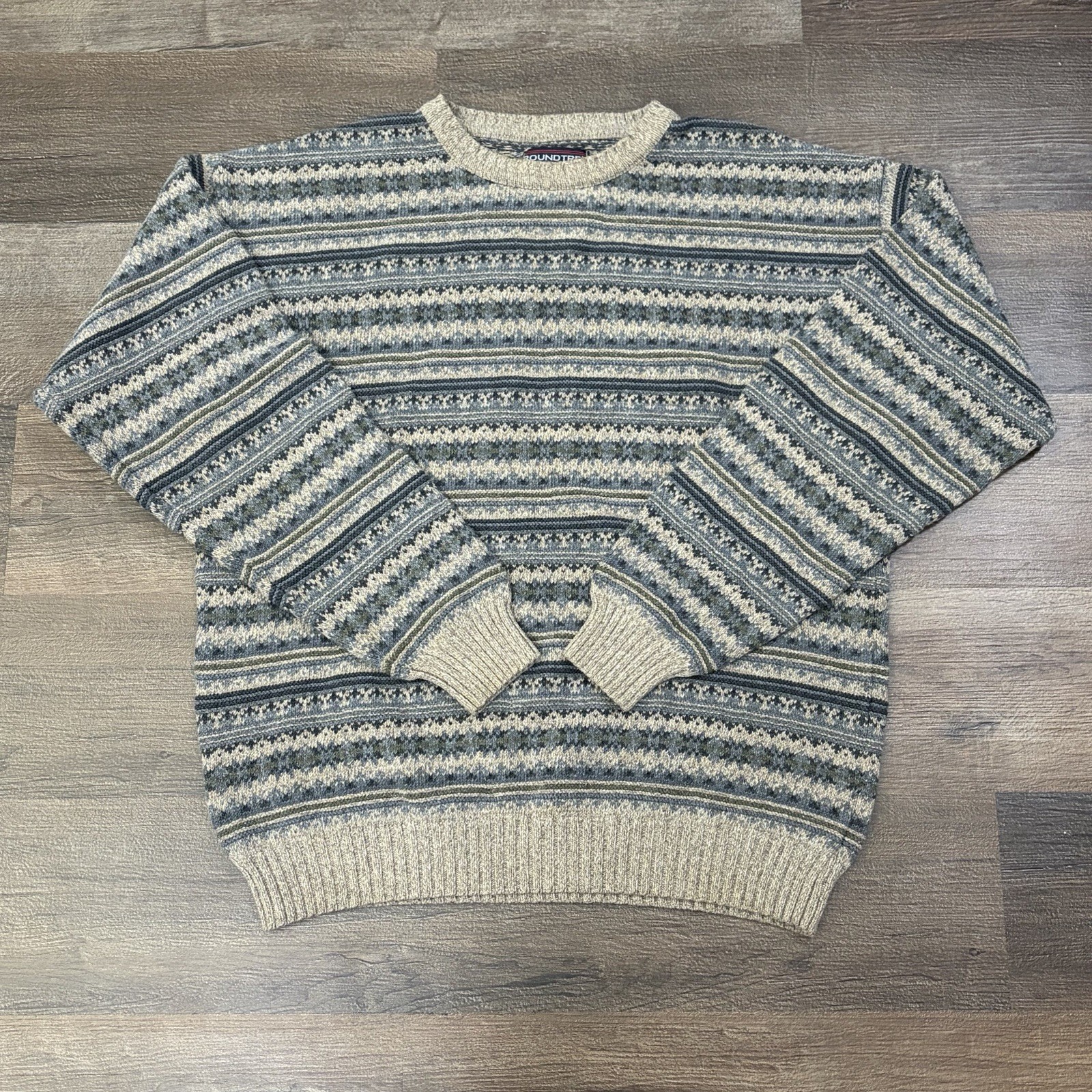 Vtg Roundtree & Yorke Mens M Cotton Blend Geometric Sweater Made in USA Crewneck Vtg Roundtree & Yorke Mens M Cotton Blend Geometric Sweater Made in USA Crewneck