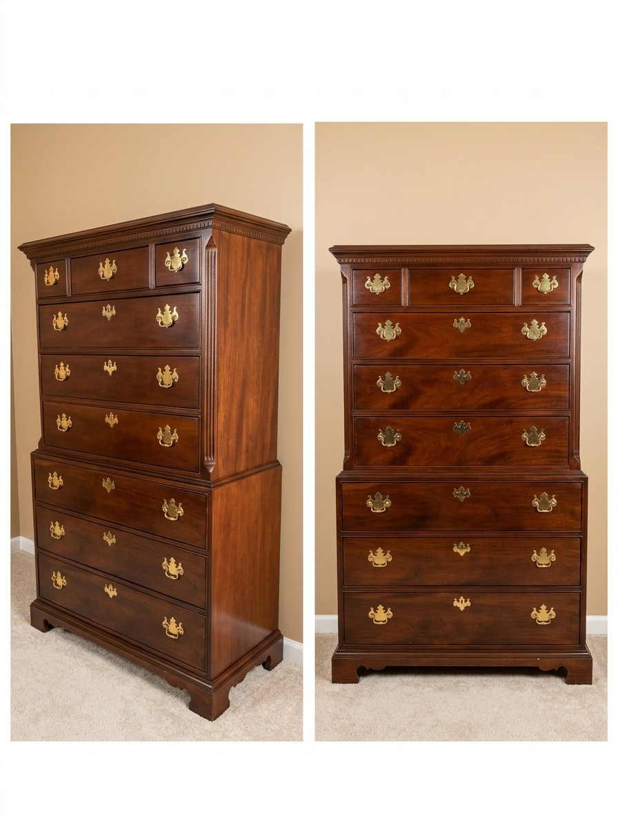 VIntage Thomasville cherry Highboy Dresser & Lowboy dresser set Circa 1980s VIntage Thomasville cherry Highboy Dresser & Lowboy dresser set Circa 1980s