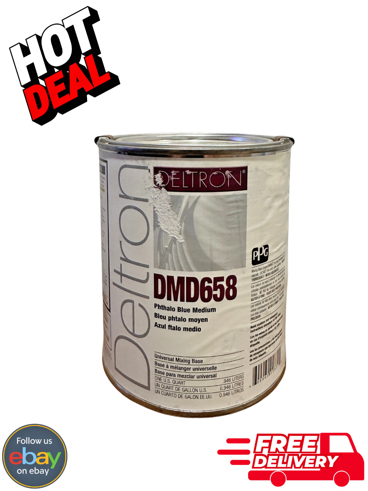 PPG Deltron DMD658 Phthalo Blue Medium Toner QT