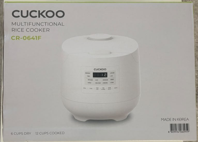 Cuckoo CR-0641F 6 Cups Multifunctional White Rice Cooker Brand New NIB