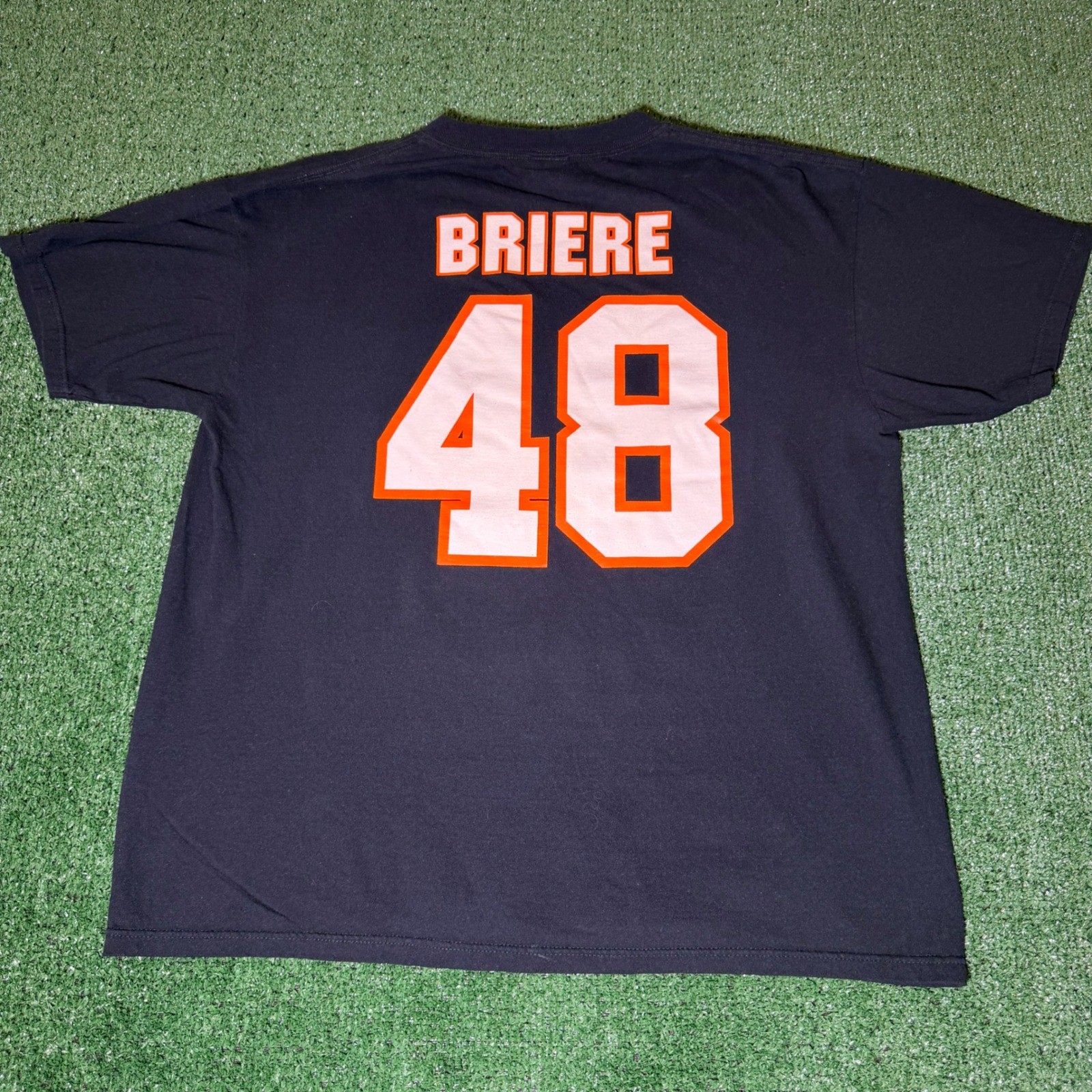 Philadelphia Flyers Danny Briere 48 Anvil Recycled T-Shirt Mens XL Black NHL Philadelphia Flyers Danny Briere 48 Anvil Recycled T-Shirt Mens XL Black NHL