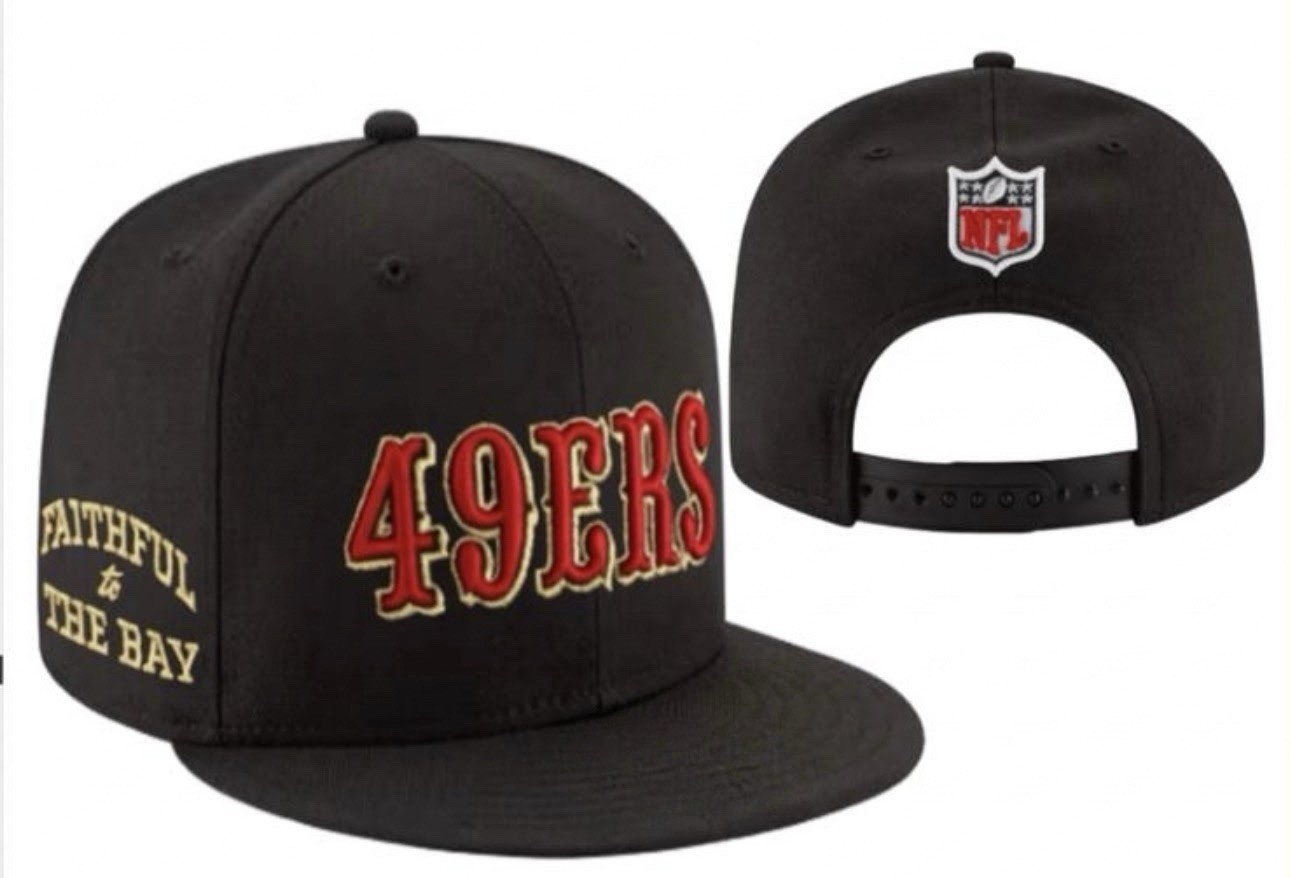 San Francisco 49ers Faithful to the Bay Black Snapback Hat Flat Brim Cap
