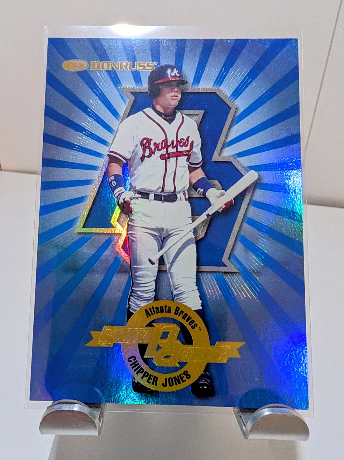 Chipper Jones 1997 Donruss Power Alley #10 Serial Numbered /2000 Braves Chipper Jones 1997 Donruss Power Alley #10 Serial Numbered /2000 Braves