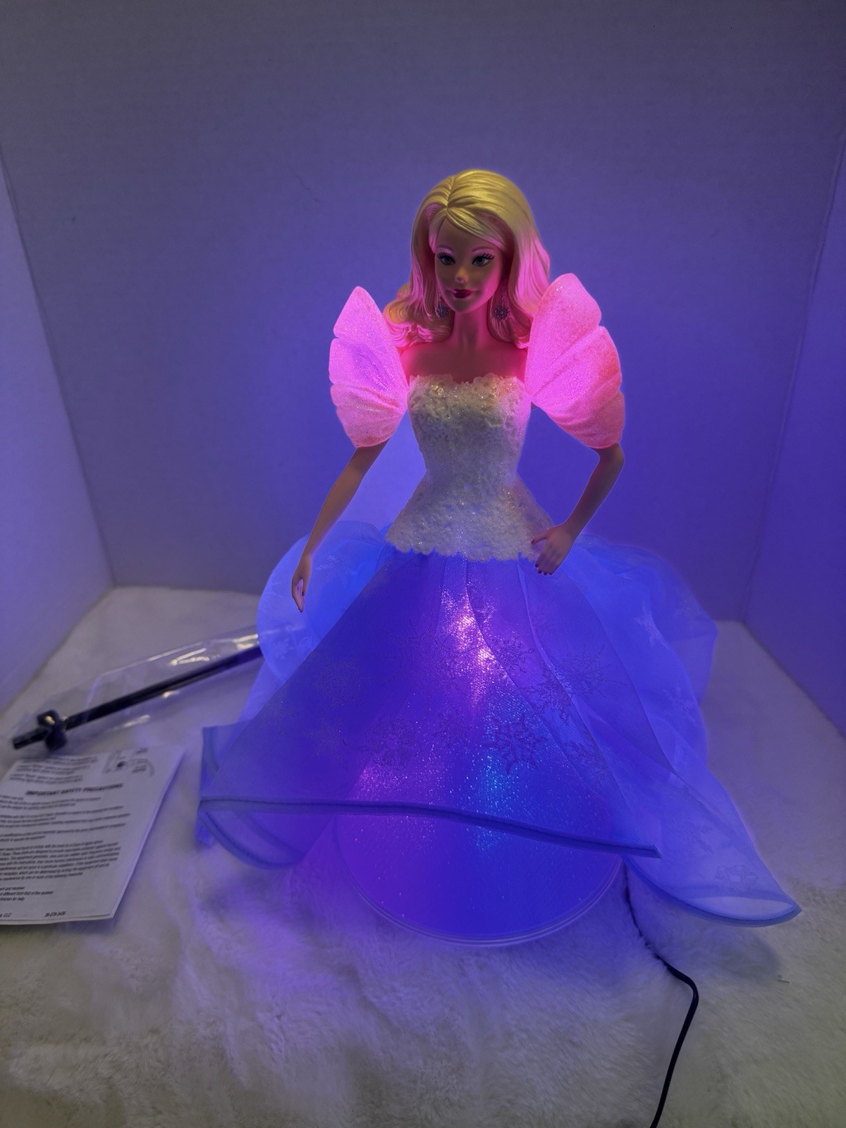 2018 Hallmark Keepsake Angel Lights Barbie Tree Topper Light Up QFM1233 Open Box