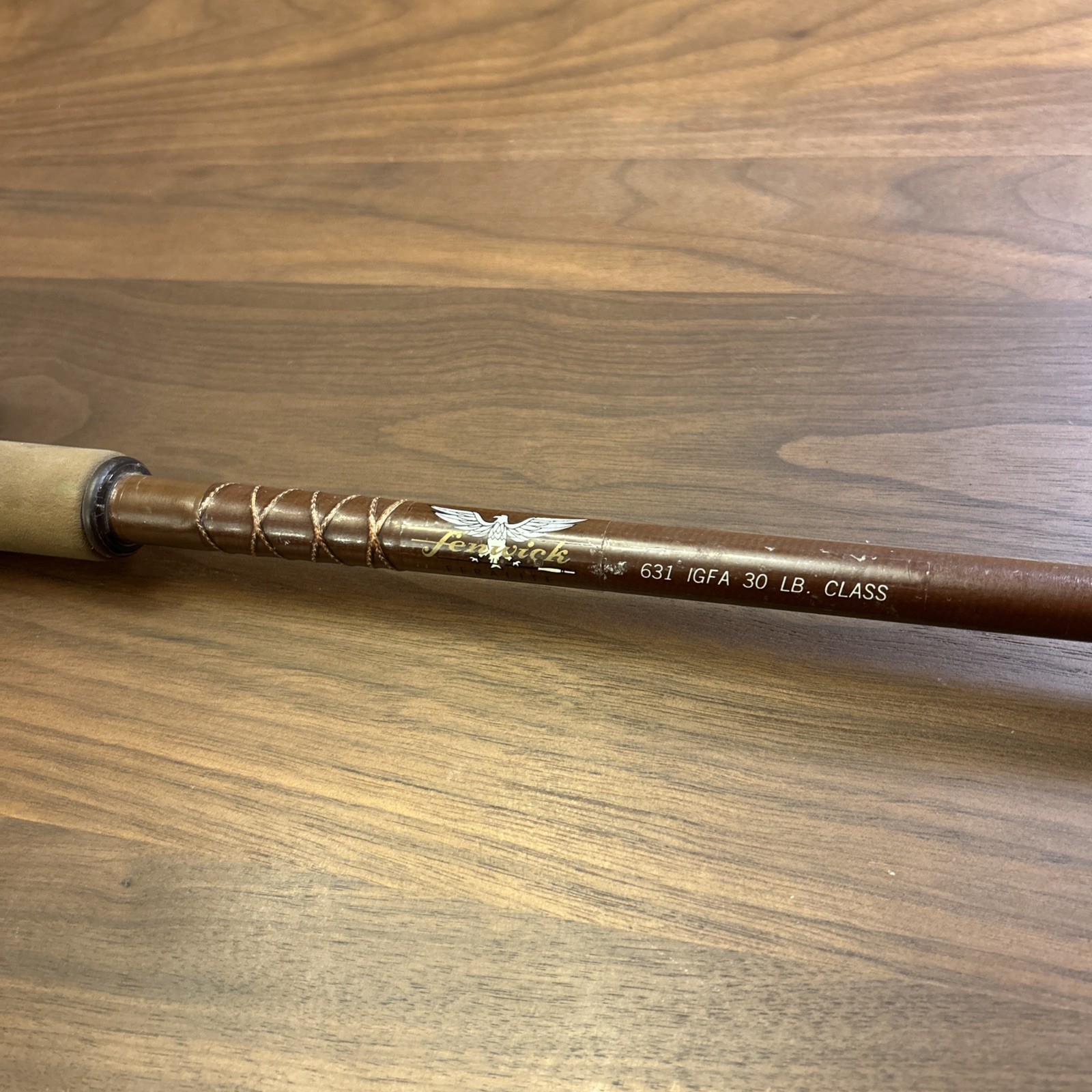 Vtg Fenwick 620 IGFA Feralite 6’10” 1 Piece Fishing Rod w/ Roller Tip L26 Vtg Fenwick 620 IGFA Feralite 6’10” 1 Piece Fishing Rod w/ Roller Tip L26
