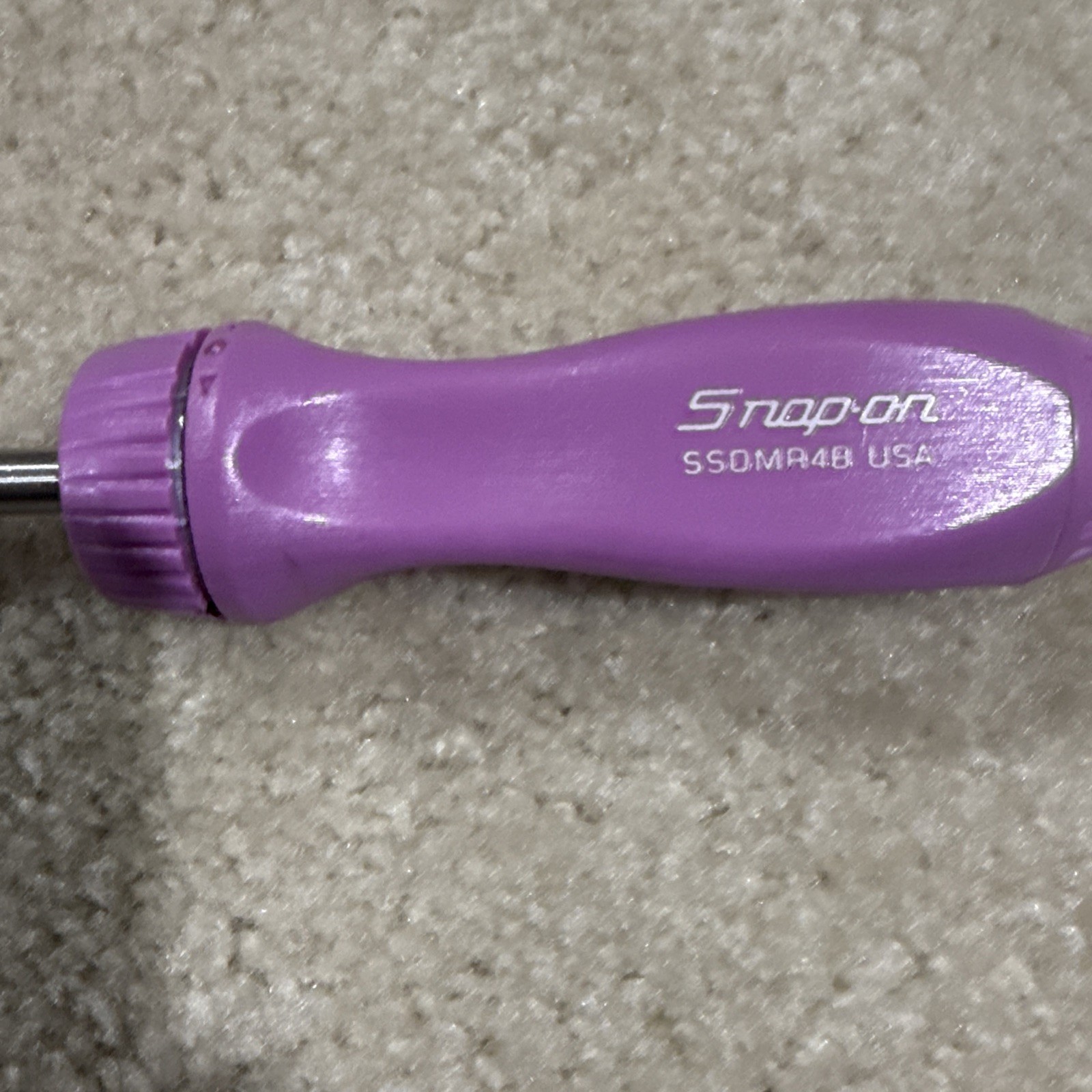 Snap-on Tools RARE PROPERTY OF MOM Hard Grip Ratcheting Screwdriver SSDMRMOMX Snap-on Tools RARE PROPERTY OF MOM Hard Grip Ratcheting Screwdriver SSDMRMOMX