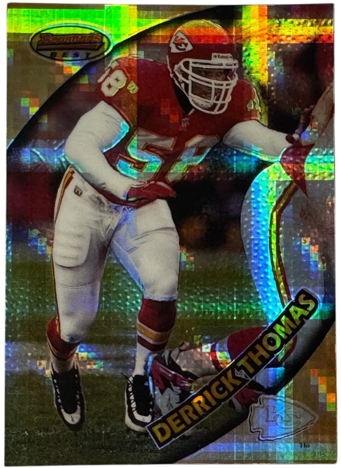 Derrick Thomas 1997 Bowman\'s Best #19 ATOMIC Refractor SSP RARE -  KC Chiefs