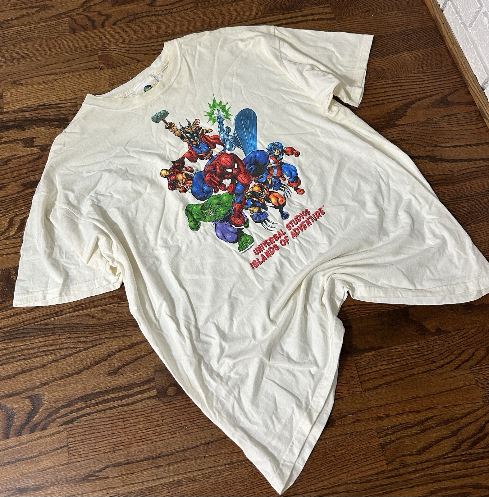 Vintage 1998 MARVEL Universal Studios T-shirt RARE Avengers Spider-Man Sz XXL Vintage 1998 MARVEL Universal Studios T-shirt RARE Avengers Spider-Man Sz XXL