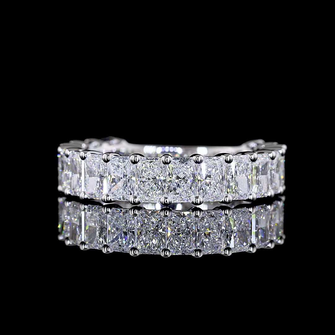 2.50Ct Radiant Lab Grown Diamond 3/4 Eternity Wedding Band 14K White Gold VVS2 E 2.50Ct Radiant Lab Grown Diamond 3/4 Eternity Wedding Band 14K White Gold VVS2 E