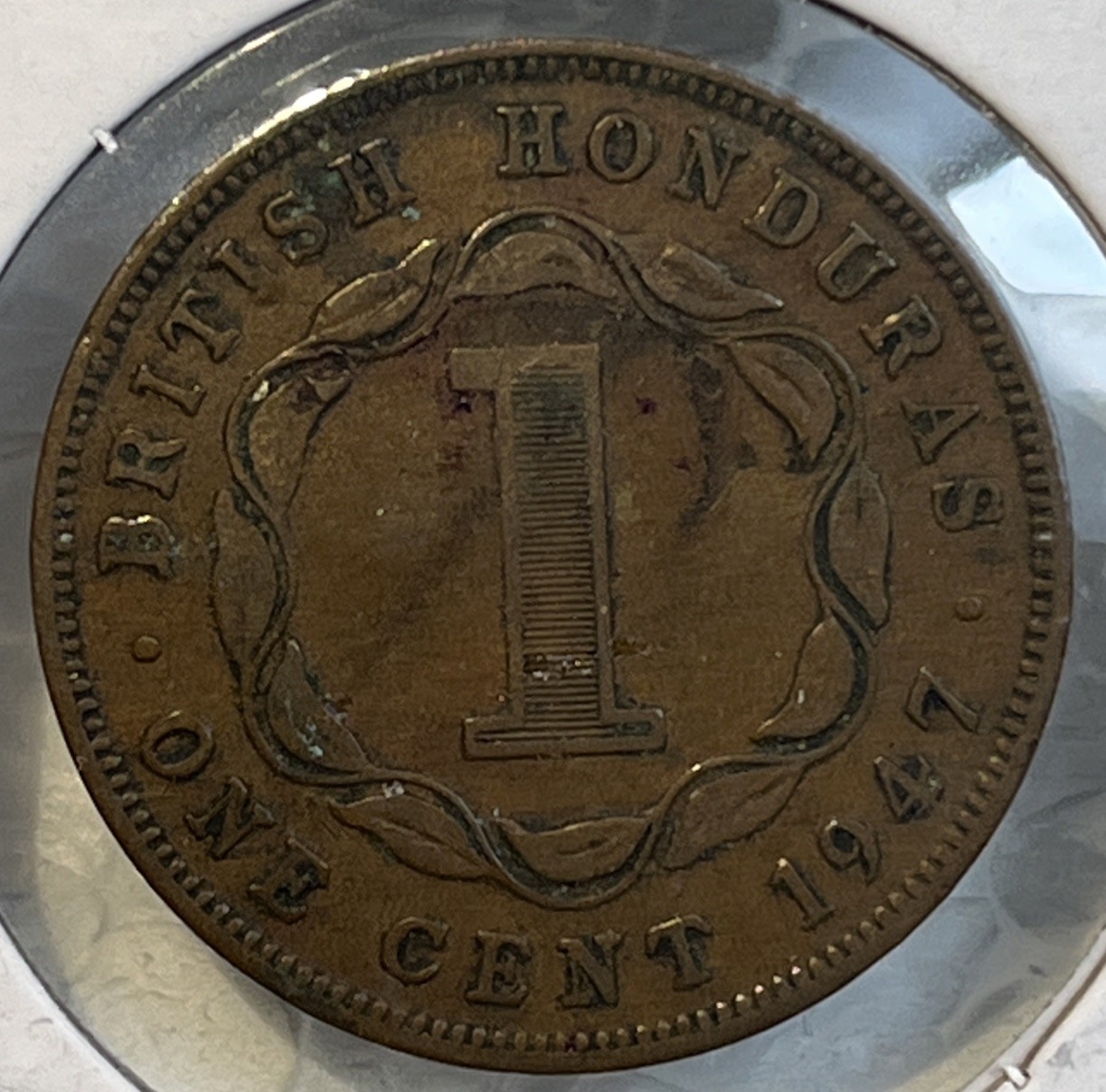 1947 British Honduras, Belize 1 Cent Extra Fine XF Rare Low Mintage Only 100,000 1947 British Honduras, Belize 1 Cent Extra Fine XF Rare Low Mintage Only 100,000