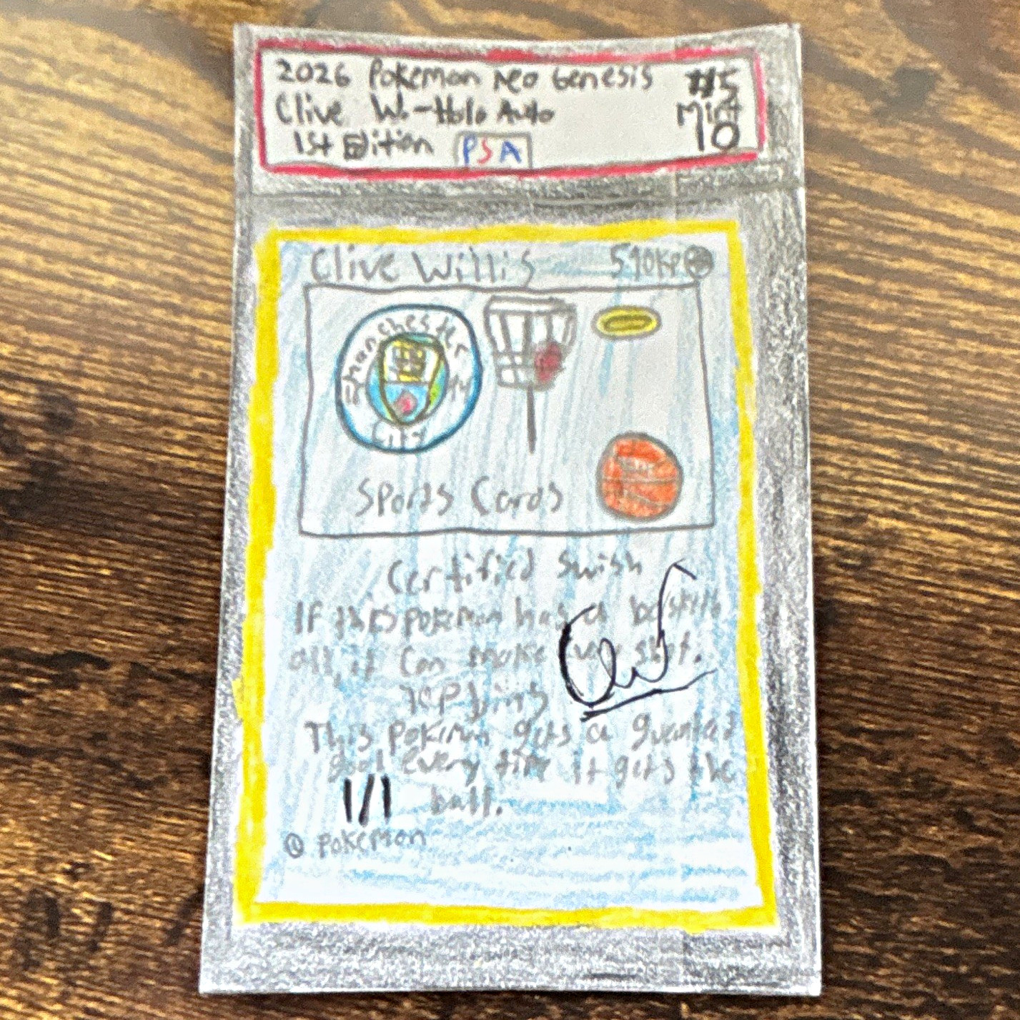 Pokémon Genesis 2026 #15 Clive W. 1st Edition Autographed PSA10 1/1 Seller Card Pokémon Genesis 2026 #15 Clive W. 1st Edition Autographed PSA10 1/1 Seller Card