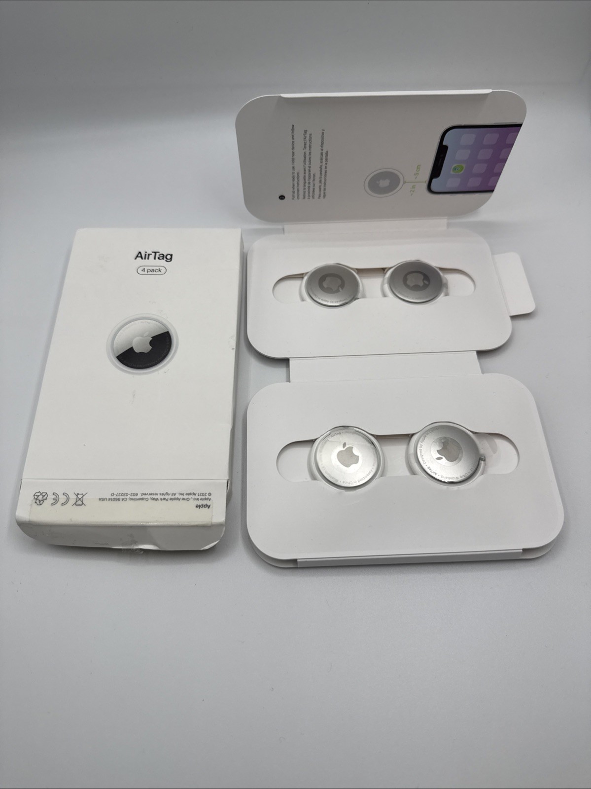 Genuine Apple AirTag 4-Pack MX542LL/A Model A2187