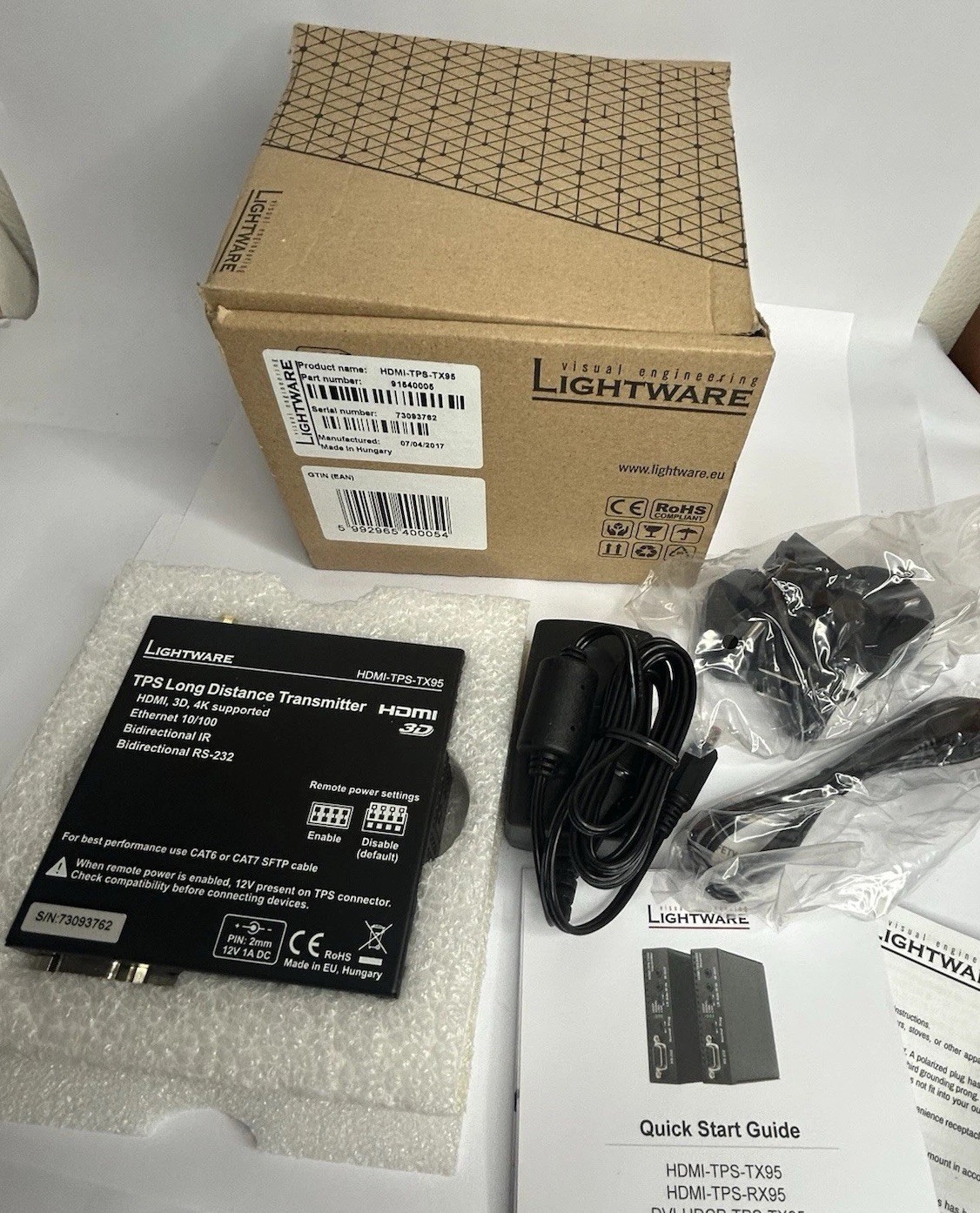 📡 LIGHTWARE HDMI-TPS-TX95 TPS Long Distance Transmitter NEW 📡 LIGHTWARE HDMI-TPS-TX95 TPS Long Distance Transmitter NEW