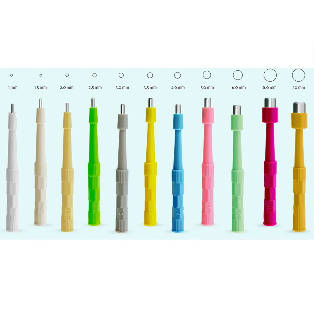 Sterile Disposable Biopsy Punch Dermal Sample Package All Sizes Pack of 13 PCs
