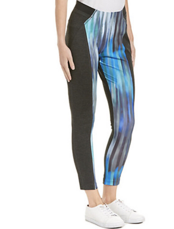 NWT ELIE TAHARI SPORT Trina Leggings Blue/Black Womens SIZE MED NWT ELIE TAHARI SPORT Trina Leggings Blue/Black Womens SIZE MED