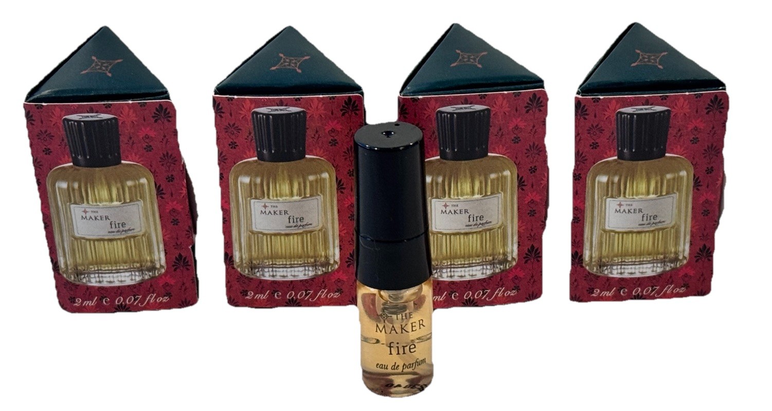 The Maker Fire Eau De Parfum Sample 4 X 0.07oz Spray NIB-RARE 4 Pcs.