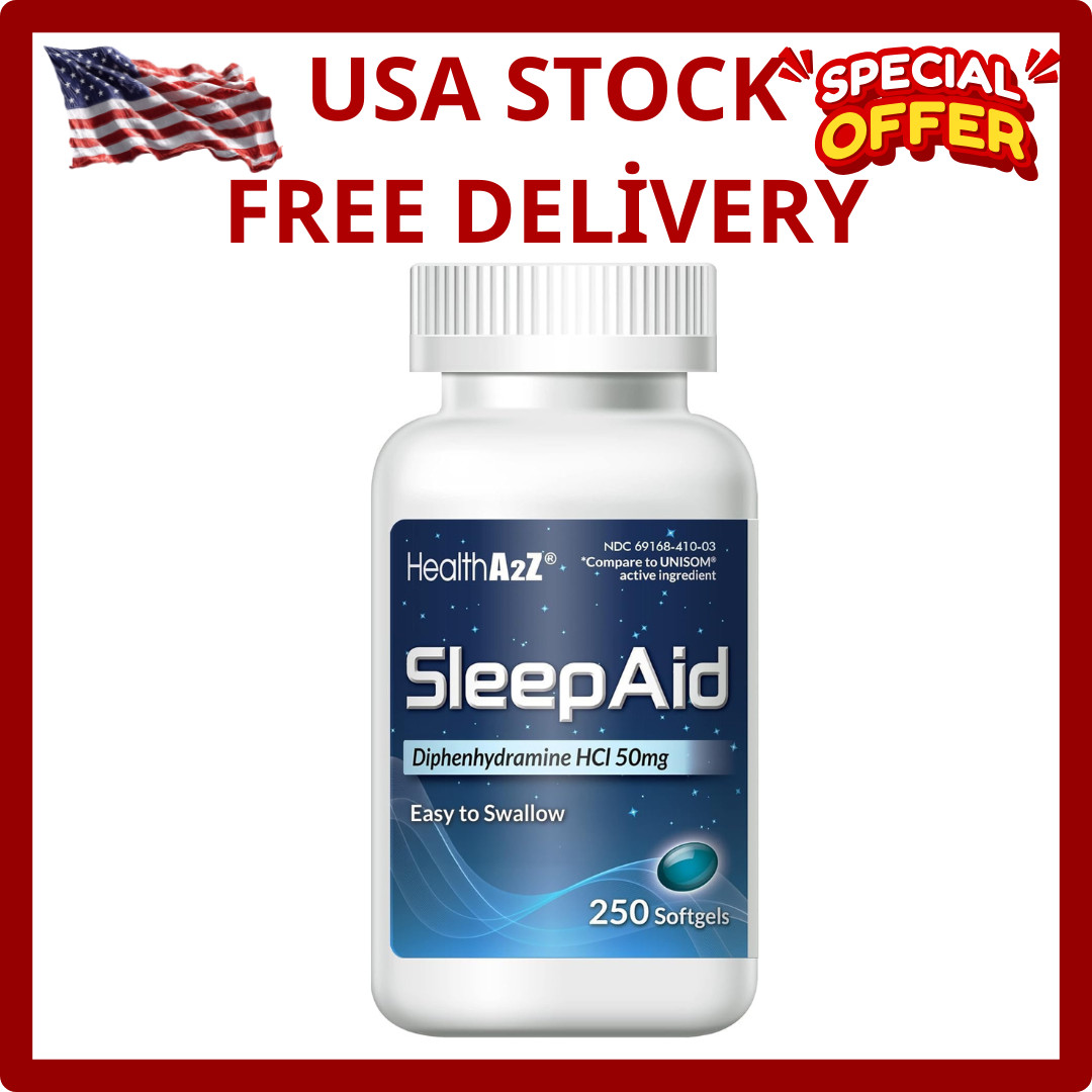 Sleep Aid, Diphenhydramine HCl 50mg, 250 Softgels, Supports Deeper Restful Sleep Sleep Aid, Diphenhydramine HCl 50mg, 250 Softgels, Supports Deeper Restful Sleep
