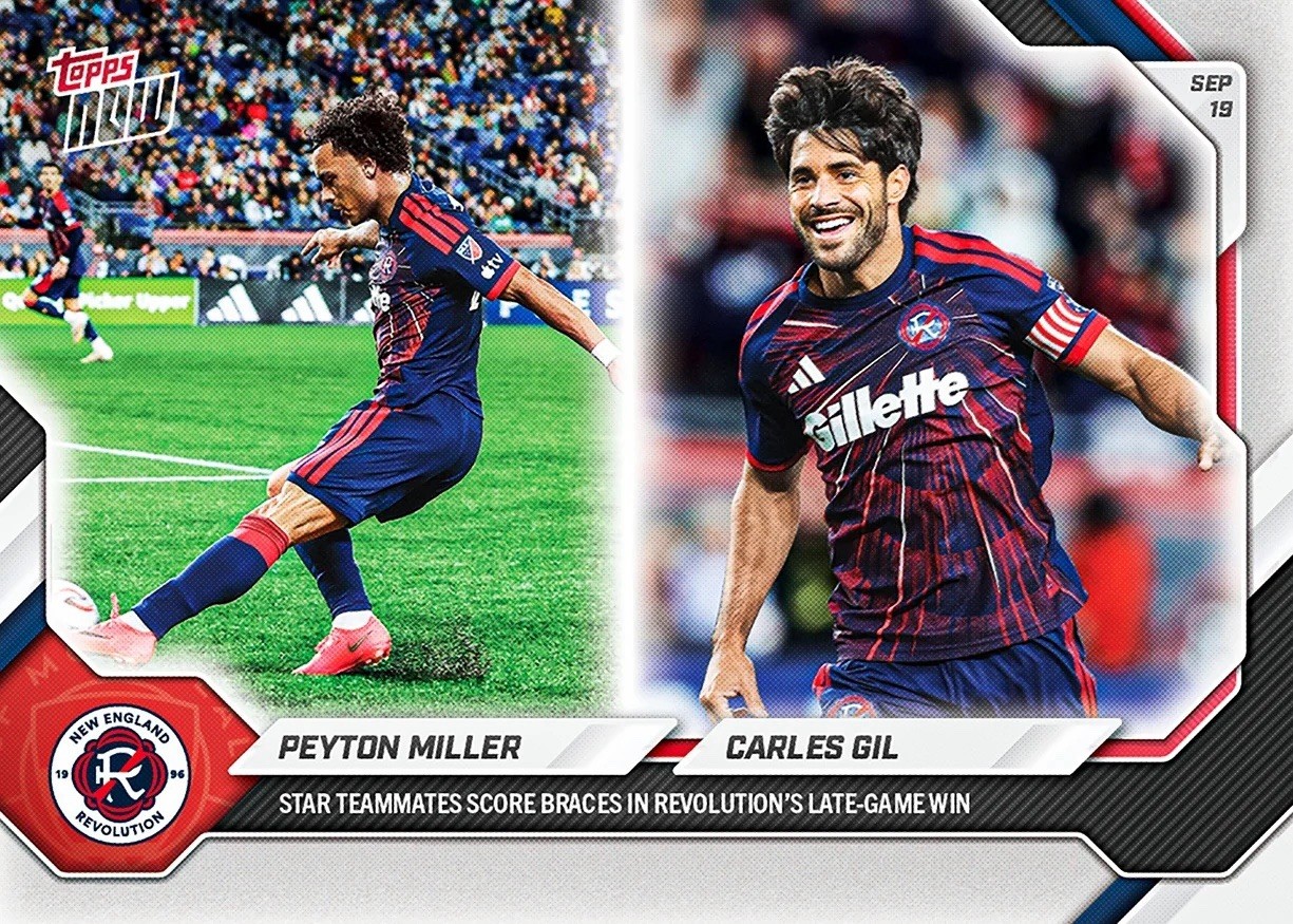 Peyton Miller / Carles Gil Revolution - 2026 MLS Topps NOW - Card 83 Presale Peyton Miller / Carles Gil Revolution - 2026 MLS Topps NOW - Card 83 Presale