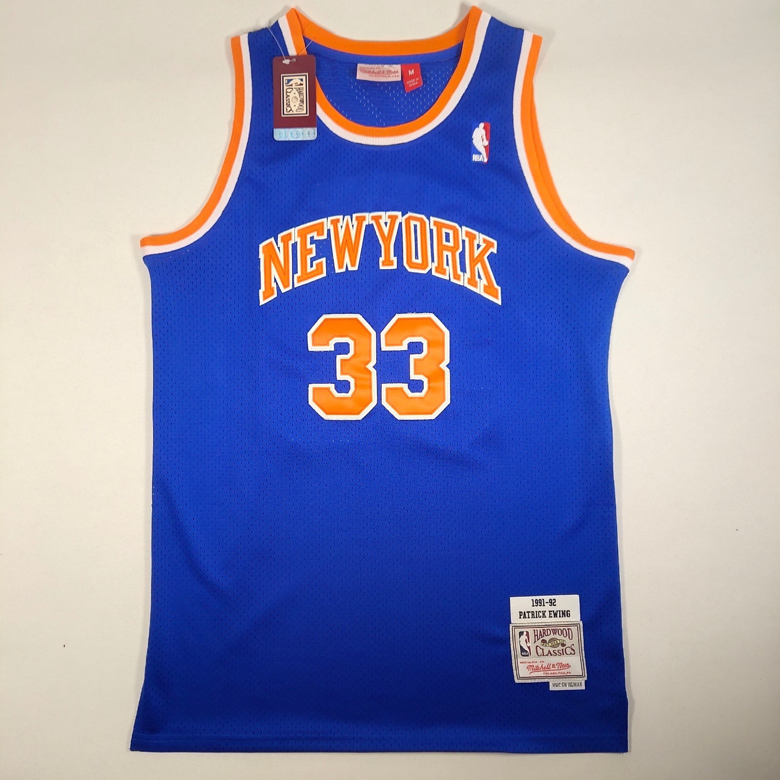 Patrick Ewing #33 Blue Jersey. Sewn version. Custom. Men's Sizes S–2XL