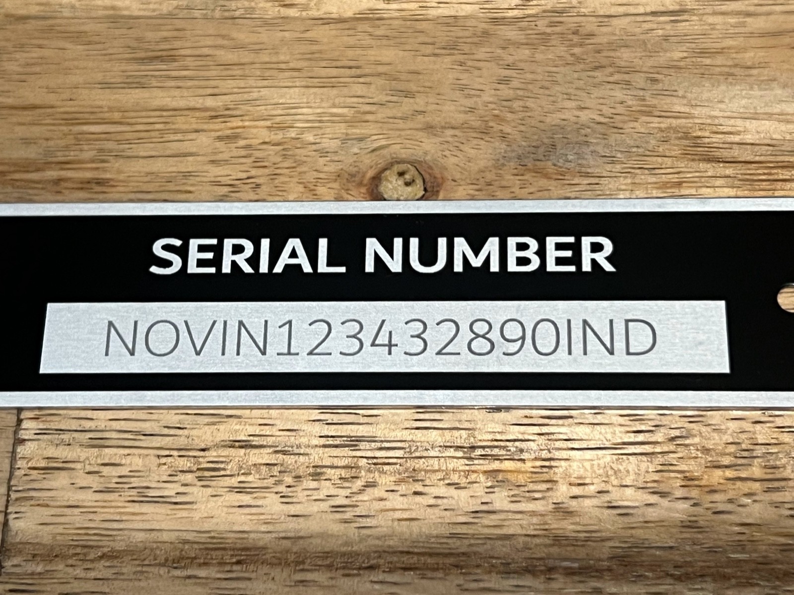 2 fasteners includ. Personalized  for restoration PLATE DATA TAG Heavy Duty USA 