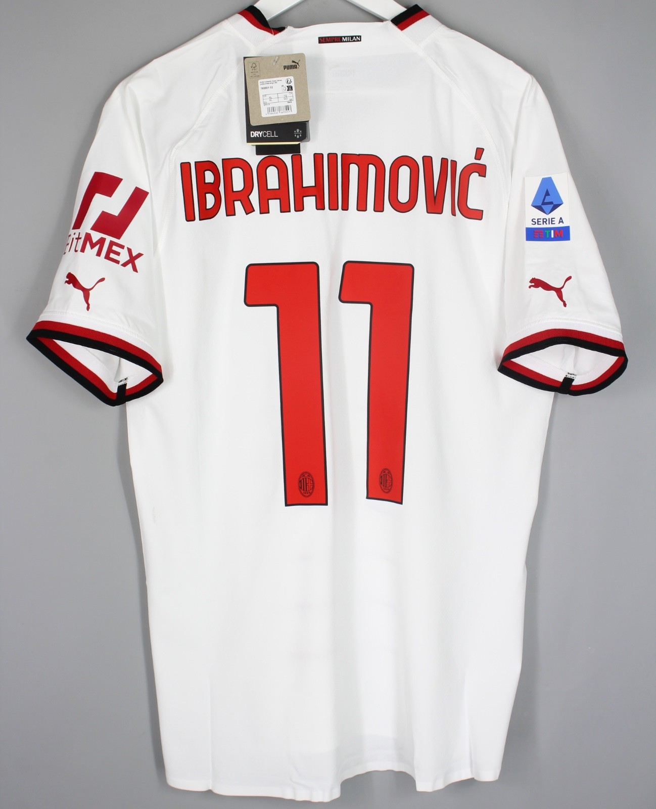 BNWT AC MILAN ITALY 2022 2023 AWAY AUTHENTIC JERSEY SHIRT #11 IBRAHIMOVIC XL