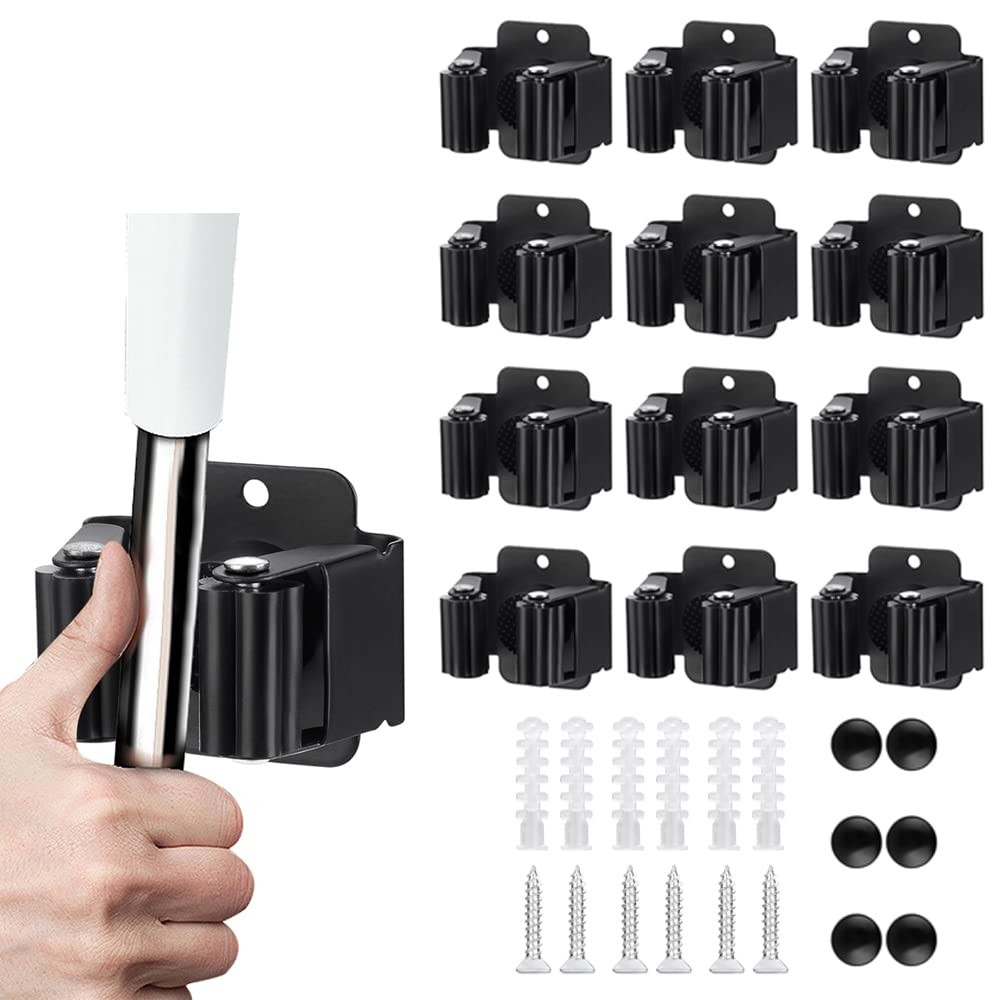 3PCS Broom and Mop Holder Heavy Duty Garden Tool Organizer Rack Rake and Shovel 3PCS Broom and Mop Holder Heavy Duty Garden Tool Organizer Rack Rake and Shovel