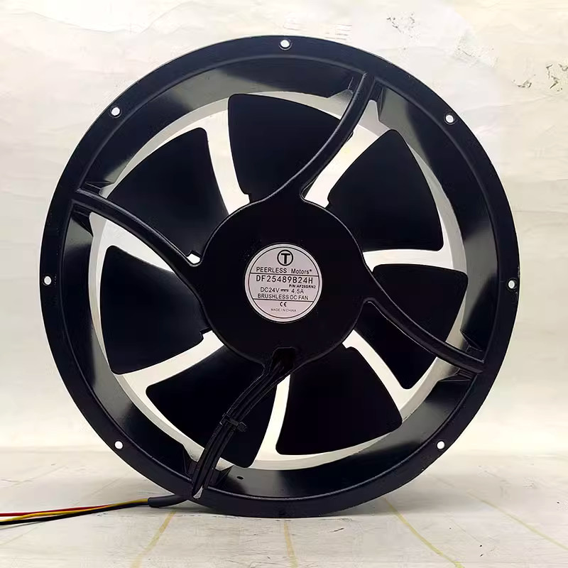 1 PCS PEERLESS Motors Fan DF25489B24H 24V 4.50A 25489 25CM 3-wire metal frame 1 PCS PEERLESS Motors Fan DF25489B24H 24V 4.50A 25489 25CM 3-wire metal frame