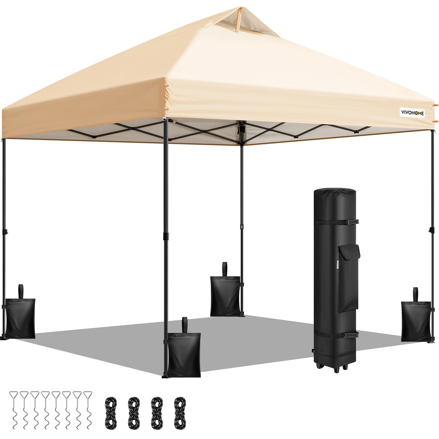 10x10ft Pop Up Canopy Tent One Push Portable Outdoor Shelter Heavy Duty Tent 10x10ft Pop Up Canopy Tent One Push Portable Outdoor Shelter Heavy Duty Tent