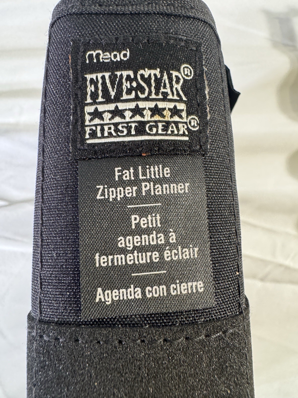 Vintage 1996 Mead Five Star Black Fat Little Zipper Planner Monthly Organizer