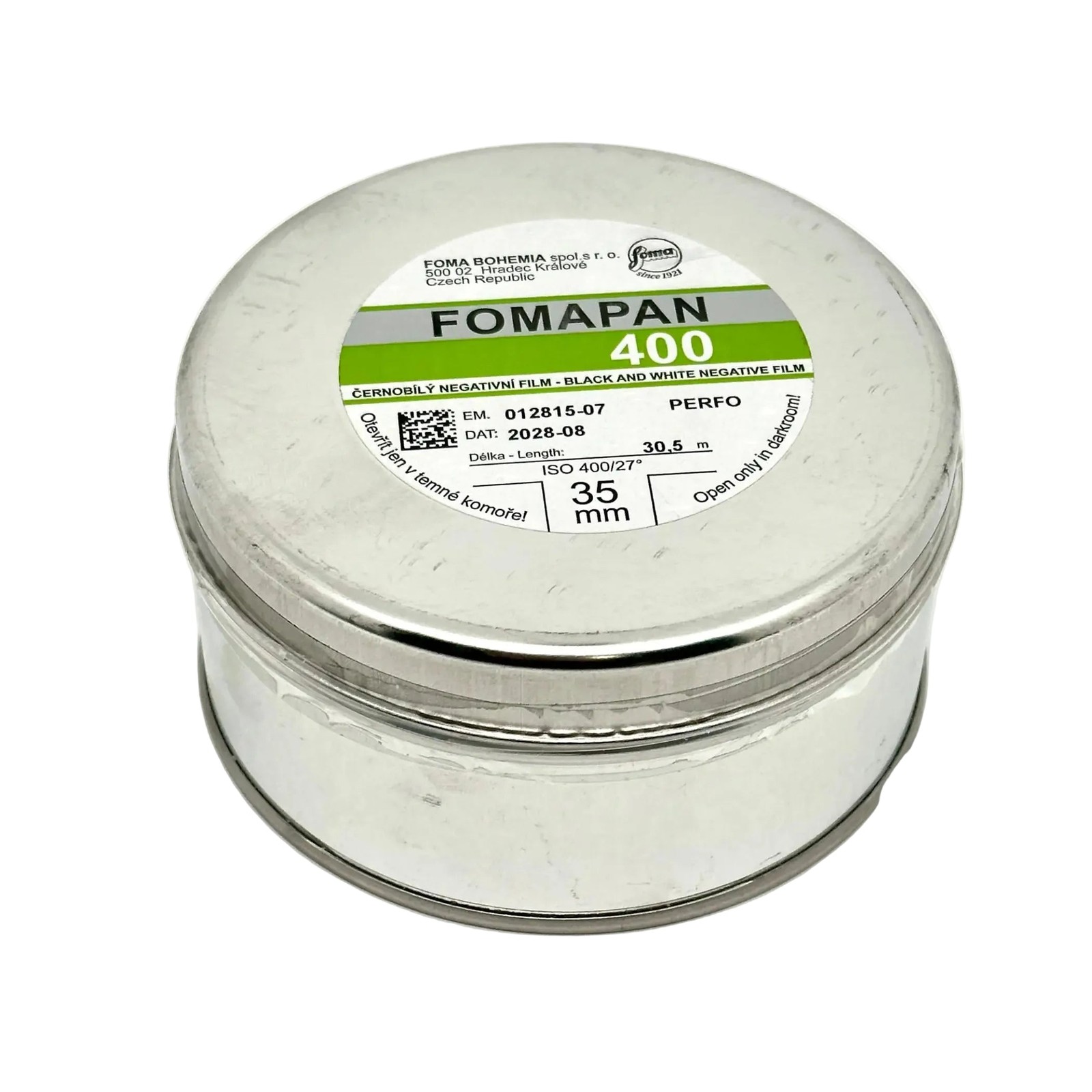 Bulk Film - Fomapan Action BW 400 – 35mm (100ft) | 12/2028