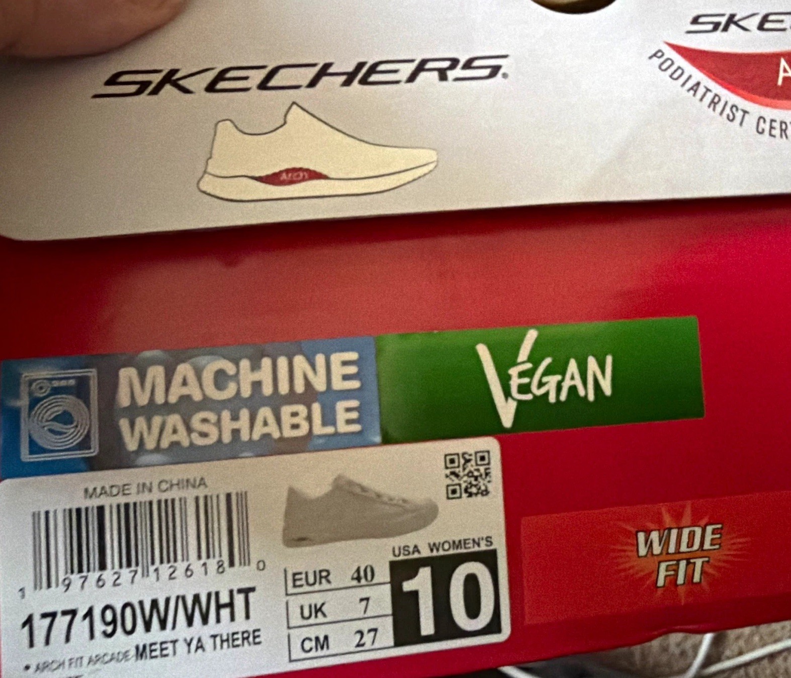 SKECHERS Arch Fit “Meet ya there”White Wide Fit Vegan Machine Washable US 10 SKECHERS Arch Fit “Meet ya there”White Wide Fit Vegan Machine Washable US 10