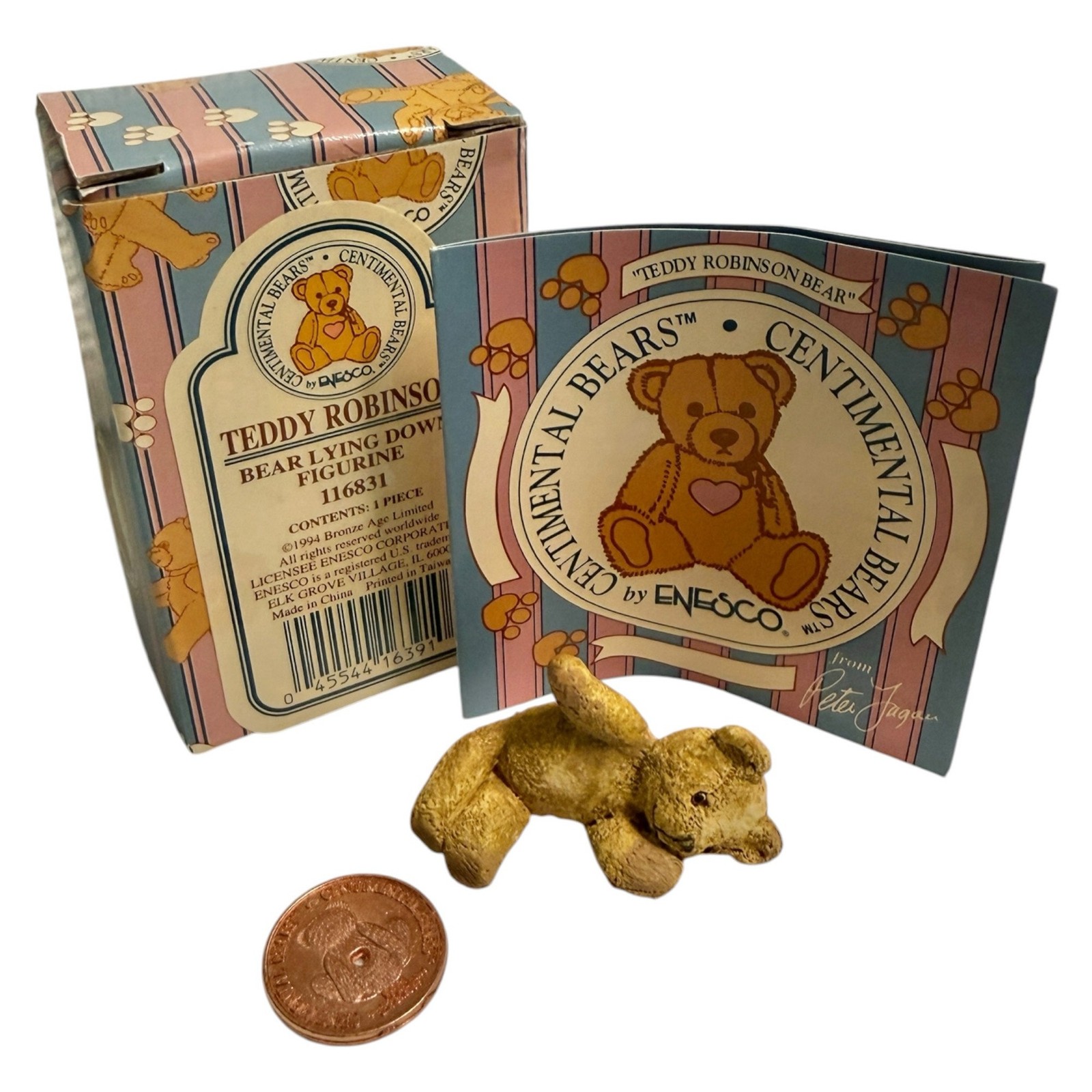SIX Vintage Enesco Figurines 1994 Centimental Teddy Robinson Miniature Bears MIB