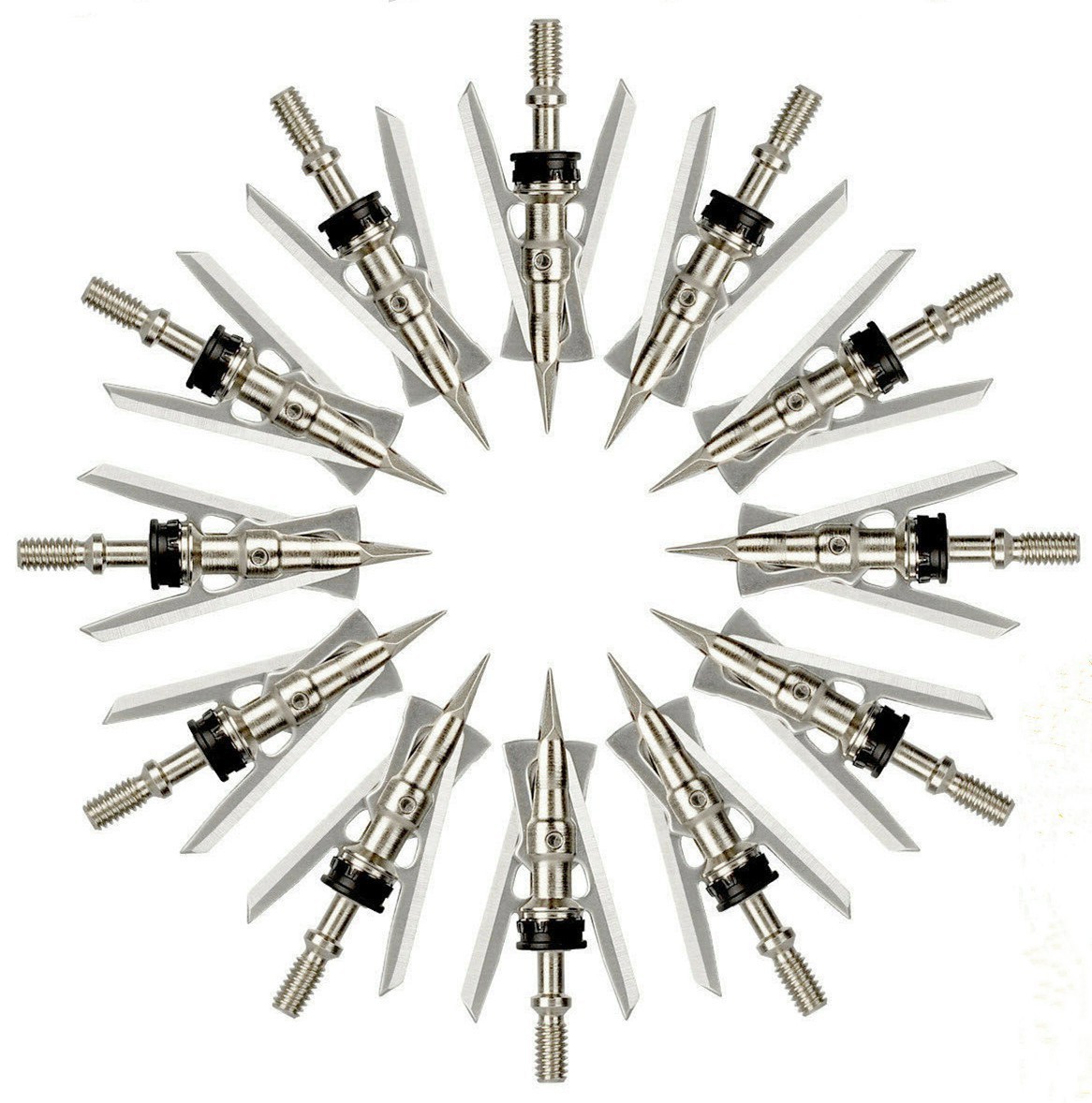 12Pcs Rage Hypodermic Trypan 2 Blade 100 Grain Cut Dia Expandable broadheads 12Pcs Rage Hypodermic Trypan 2 Blade 100 Grain Cut Dia Expandable broadheads