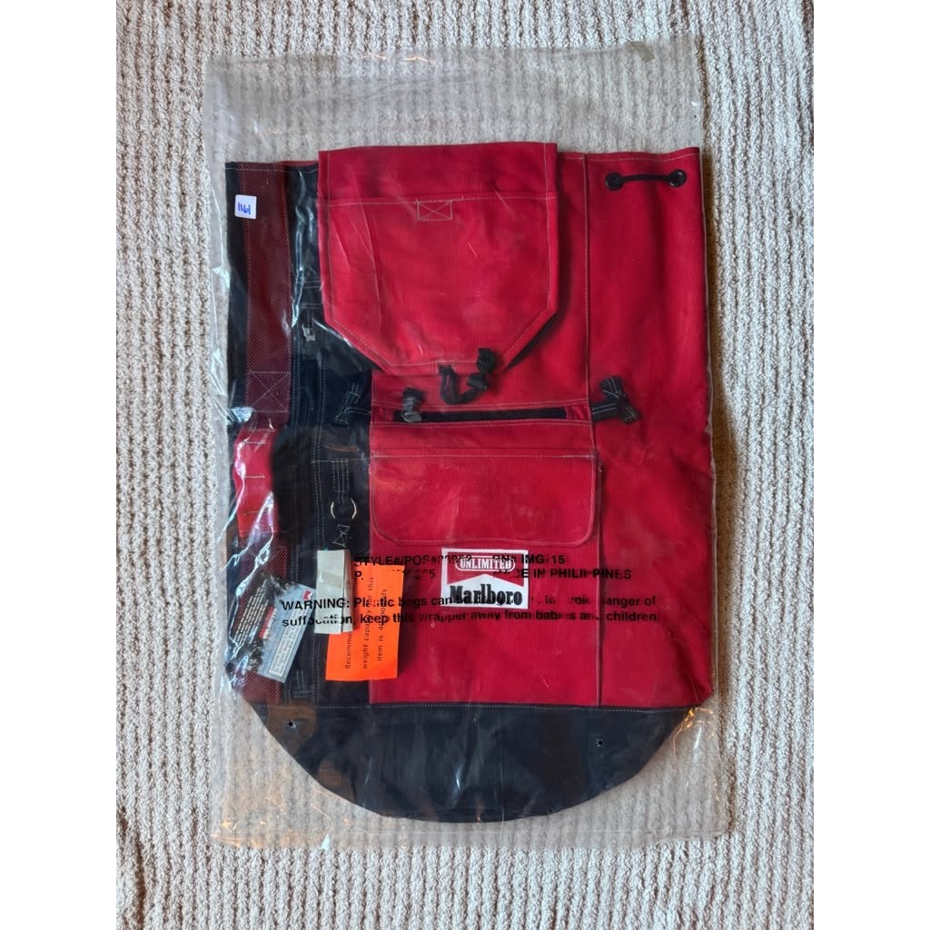 Vintage Marlboro Unlimited Red Black Hiking Backpack New With Tag