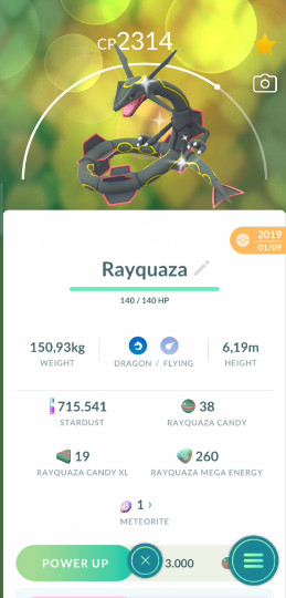Pokemon✨Shiny Rayquaza✨Dragon Ascent✨Guaranteed 100% Lucky✨Trade ✨Go