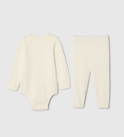 Baby Gap Baby CashSoft Outfit Set - Ivory Frost - (Size 12-18 mo) Baby Gap Baby CashSoft Outfit Set - Ivory Frost - (Size 12-18 mo)